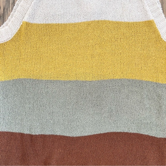 Mine Women’s Striped Multicolor Knit Tank Top Size Small - Picture 5 of 12